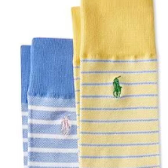Polo Ralph Lauren Oxford Striped Crew Socks 2-Pack - Picture 3 of 3